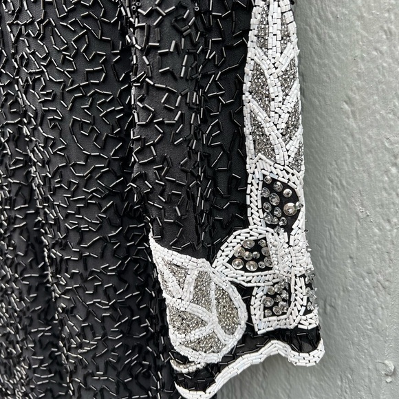 🎉🎉NEIMAN MARCUS BlackTie Silk Sequined Dress - Picture 7 of 10